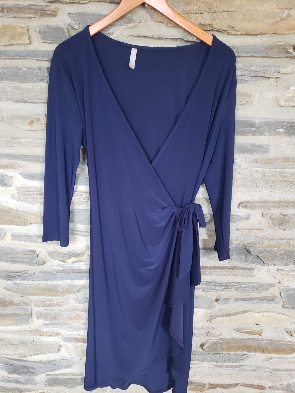 Last Tango Blue Wrap Dress Small